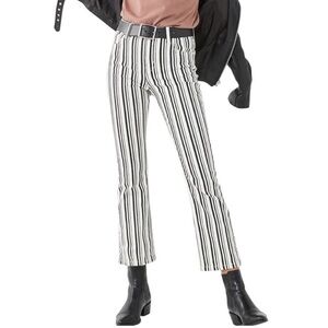 BDG Black & White Striped Kick Crop Flares Denim Jeans Urban Outfitters